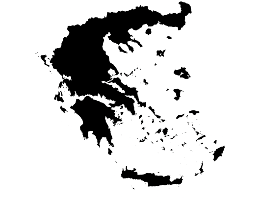 Sticker Greece-map 1pcs AM