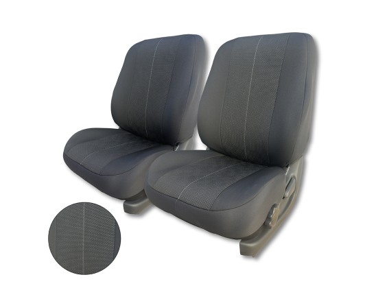 Universal Front Half Seat Covers Black-Grey   No.4– 6 Pieces