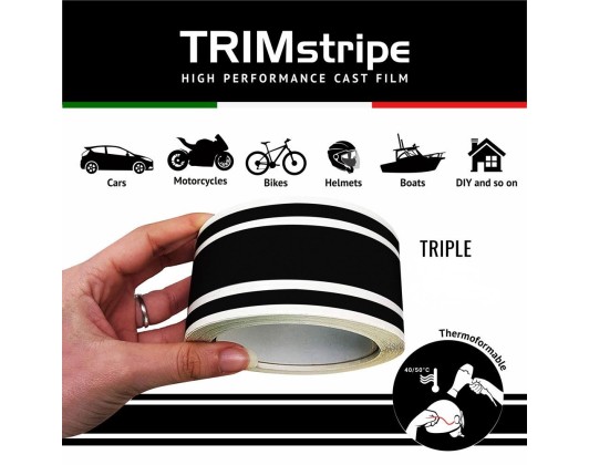Trim Stripe Car Adhesive Strips, 3 Strands, Black 1pcs Quattroerre