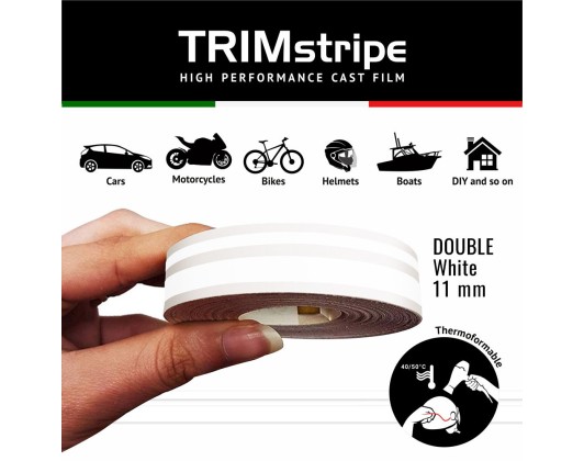 Trim Stripe Car Adhesive Strips, 2 Strands, White 1pcs Quattroerre