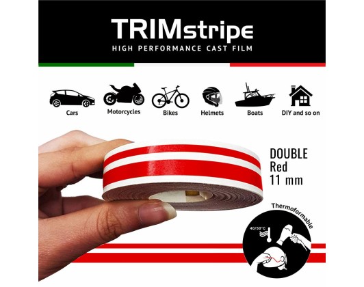 Trim Stripe Car Adhesive Strips, 2 Strands, Red 1pc Quattroerre