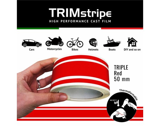 Trim Stripe Car Adhesive Strips, 3 Strands, Red 1 pcs Quattroerre