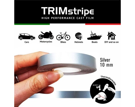 Trim Stripe Car Adhesive Strips, Silver 5mm 1pcs Quattroerre