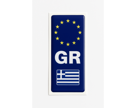 License plate sticker GR crystal 1pcs AM