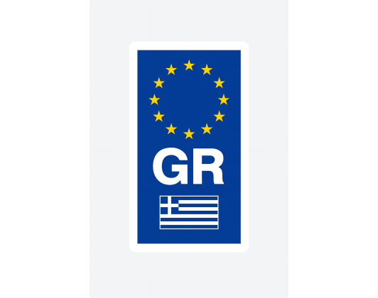 License plate sticker GR 1pcs