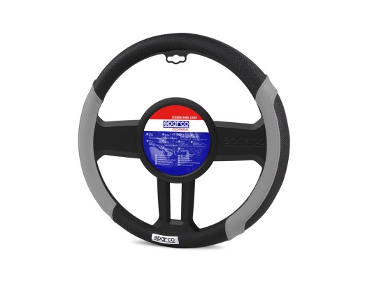 Steering Wheel Cover PVC black-grey 1 pieces Sparco 
