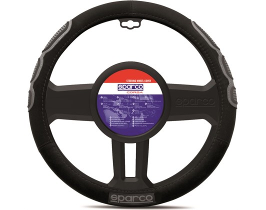 Κάλυμμα Τιμονιού Συνθετικό Sport Line μαύρο 1τμχ Sparco