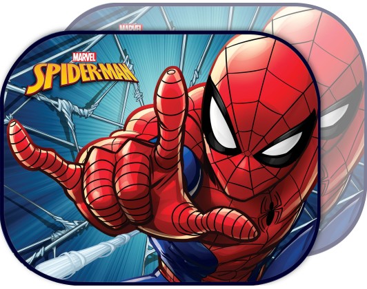 Car sun visor with suction cup 44x35cm Spiderman 2pcs Colzani