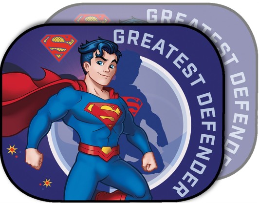 Car sun visor with suction cup 44x35cm Superman 2pcs Colzani
