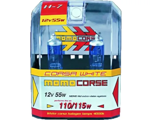 Λάμπα H7 55W 4000K Super White 2τμχ Momo