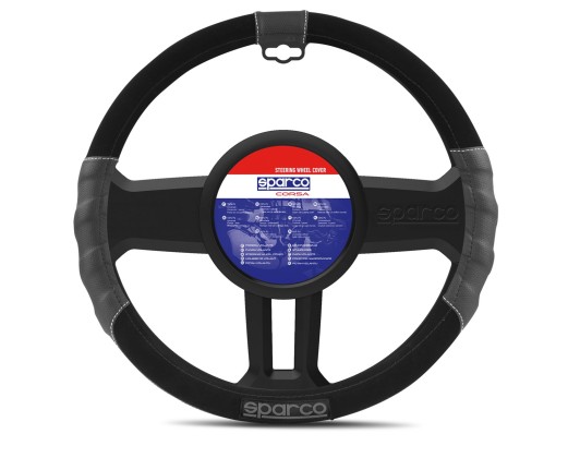 Κάλυμμα Τιμονιού Συνθετικό Sport Line μαύρο 1τμχ Sparco