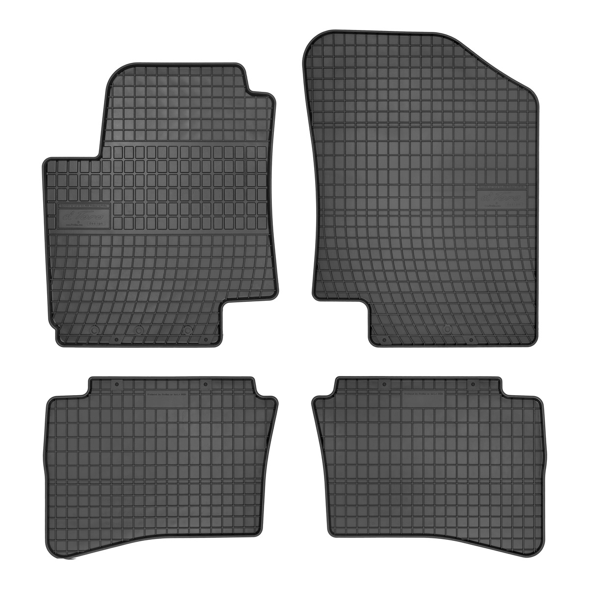 Rubber car mats for Hyundai i20 2008-2014 4pcs Frogum