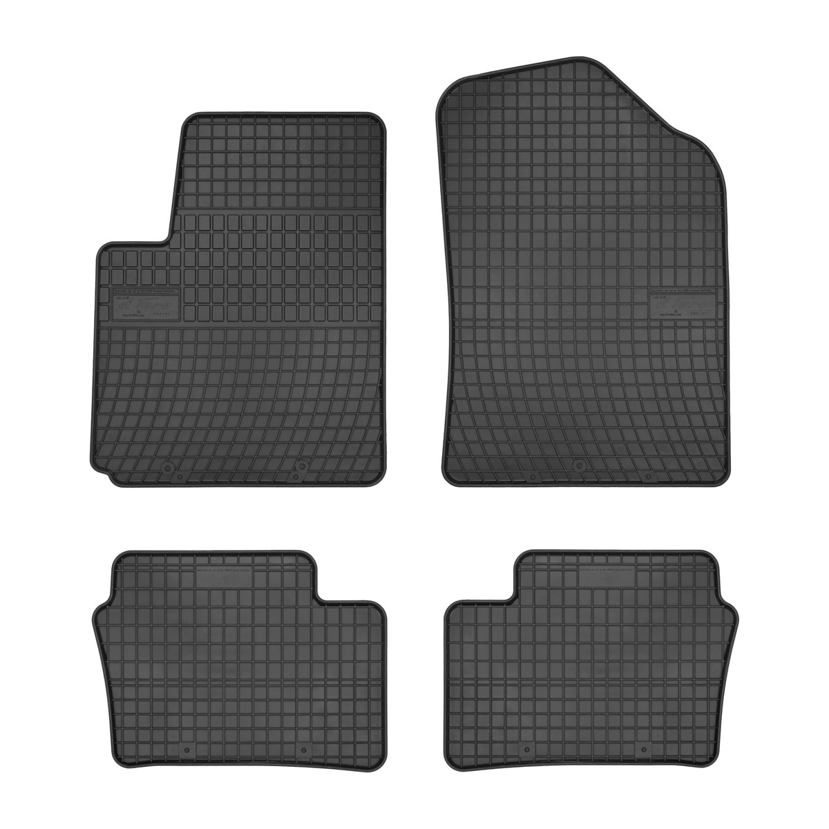 Rubber car mats for Kia Picanto 2011-2017 4pcs Frogum