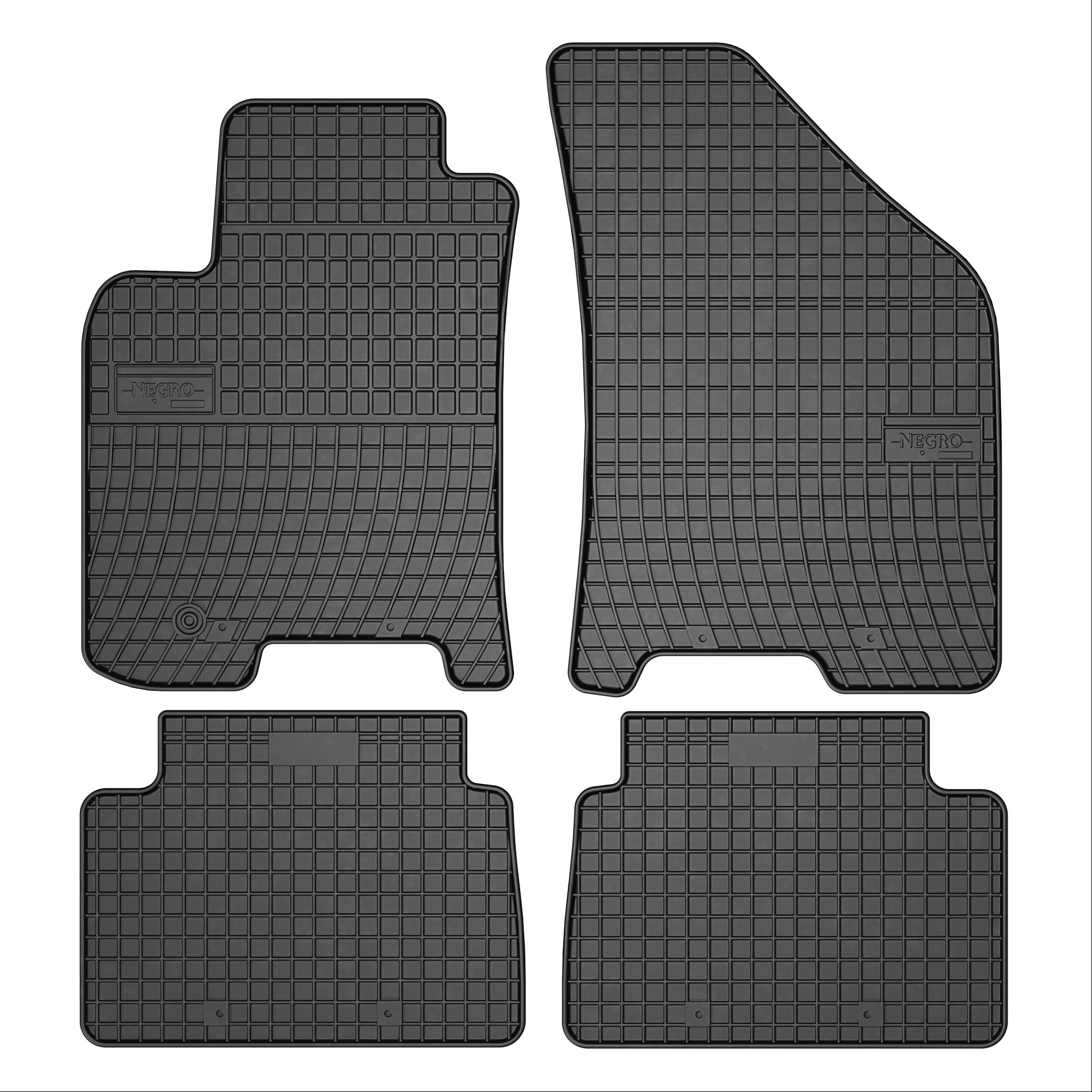 Rubber car mats for Chevrolet Lacetti 2003-2010 - Nubira 2003-2009 4pcs Frogum