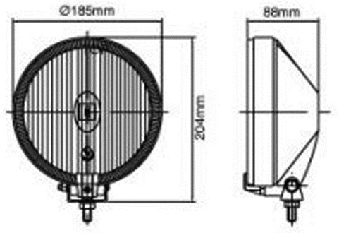 Προβολέας CL στρογγυλός με parkingk lamp 18.5x8.8x20.4 1τμχ Sirius
