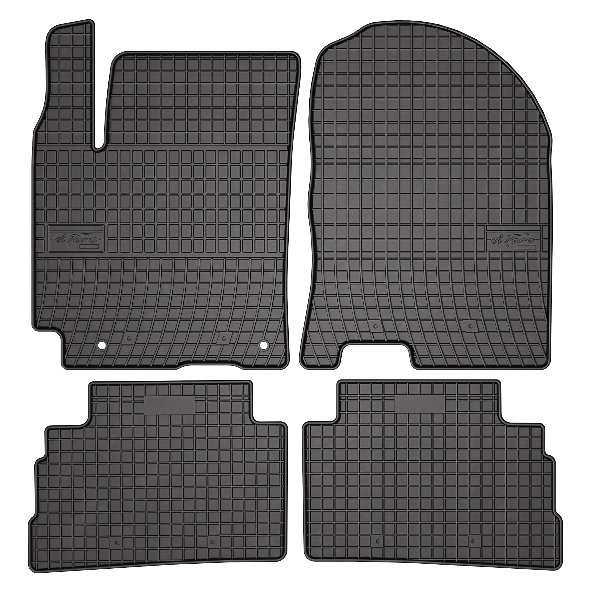 Rubber car mats for Hyundai Kona 2017-> 4pcs Frogum