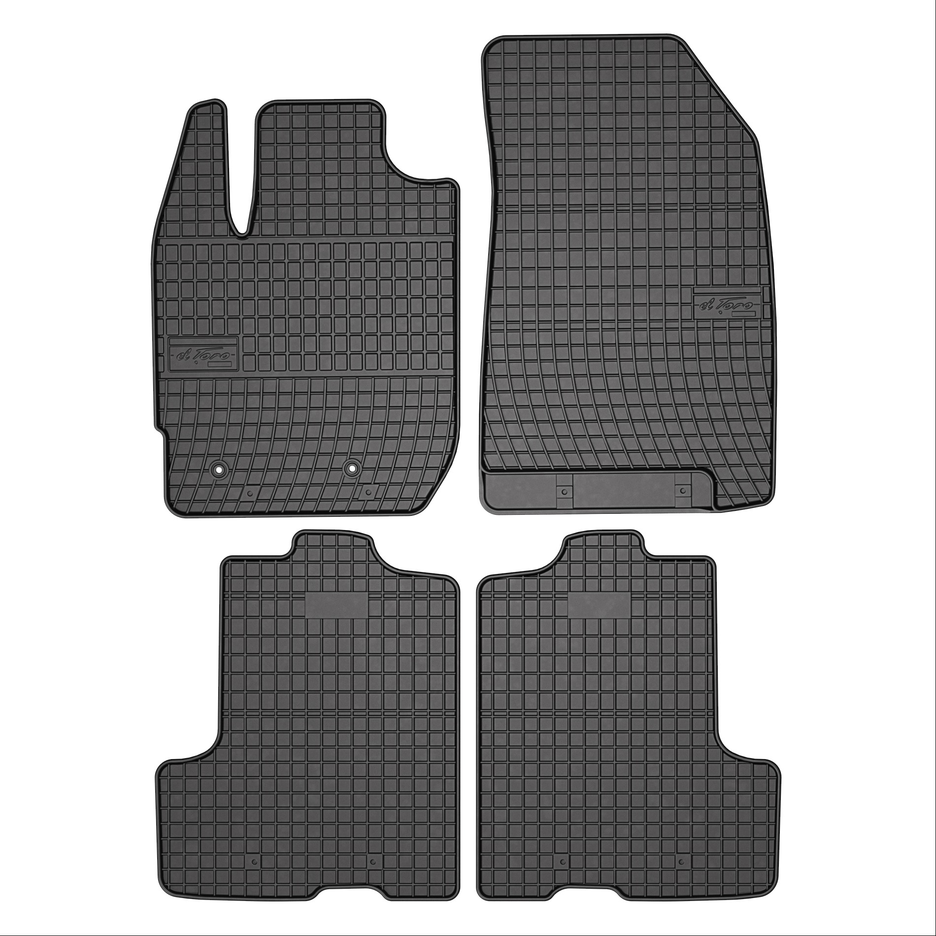 Rubber car mats for Dacia Duster 2018-> 4pcs Frogum