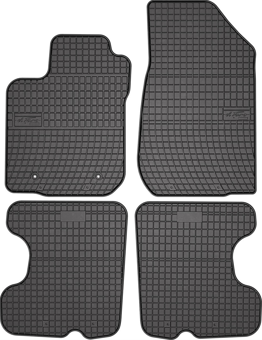 Rubber car mats for Dacia Sandero-Stepway 2013-2018 4pcs Frogum