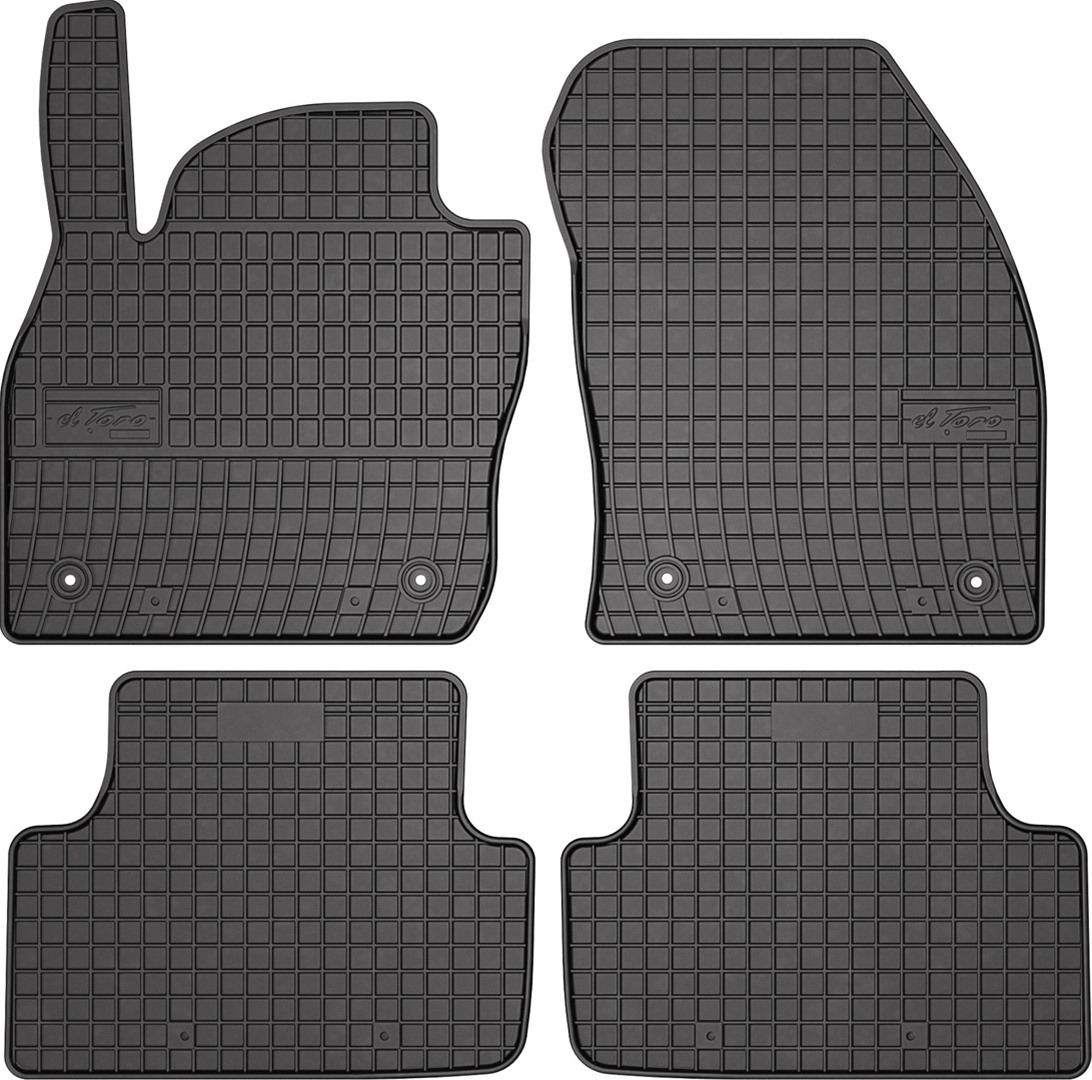Rubber car mats for VW T-Cross 2018-> 4pcs Frogum