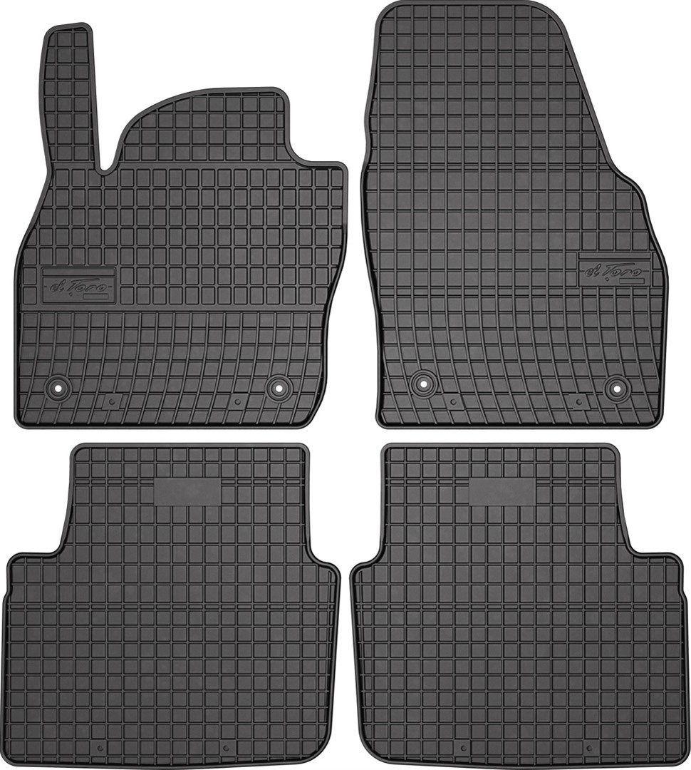 Rubber car mats for Skoda Kamiq 2019->  4pcs Frogum