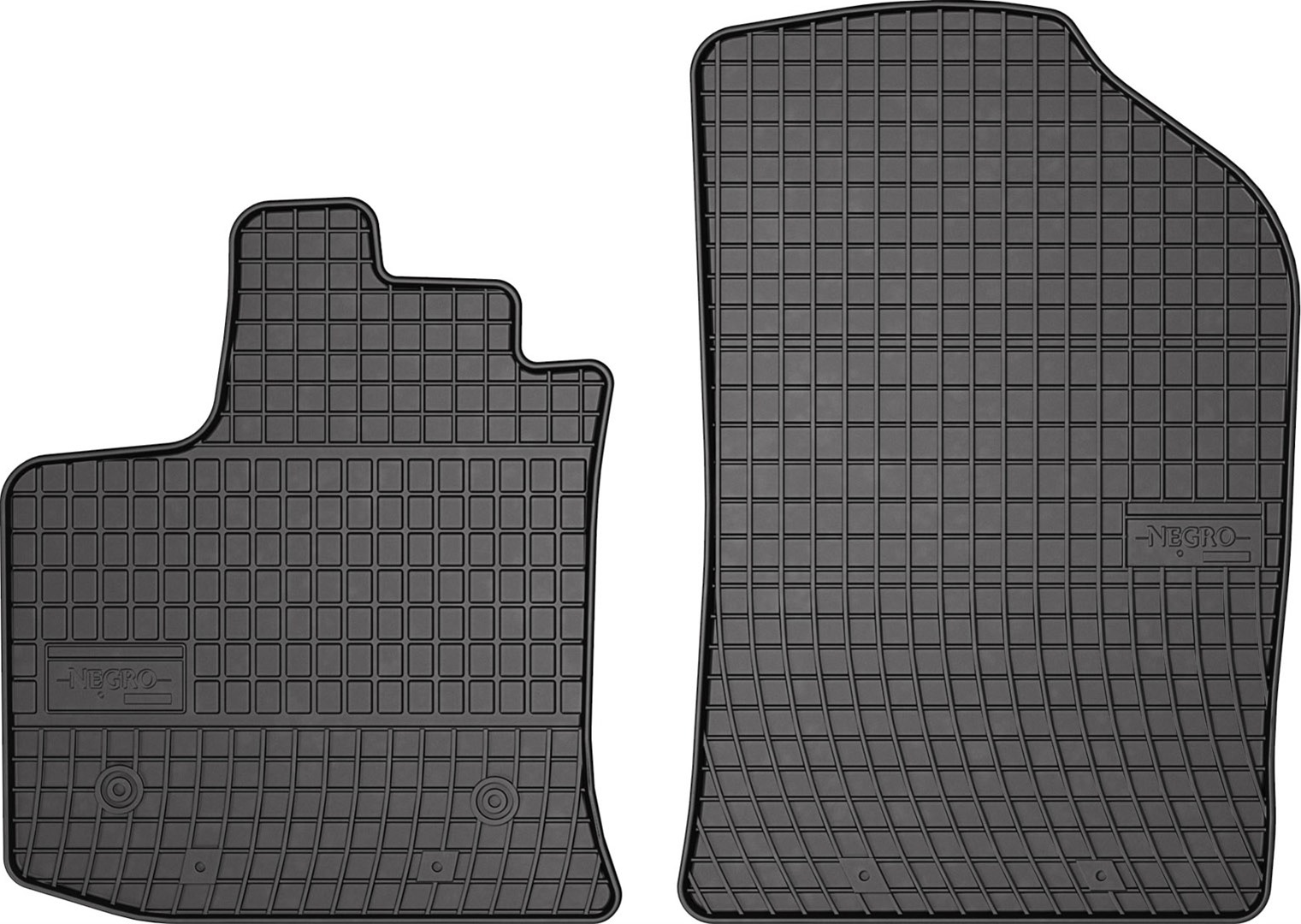 Rubber car mats for Dacia Dokker 2012-2021 2pcs Frogum