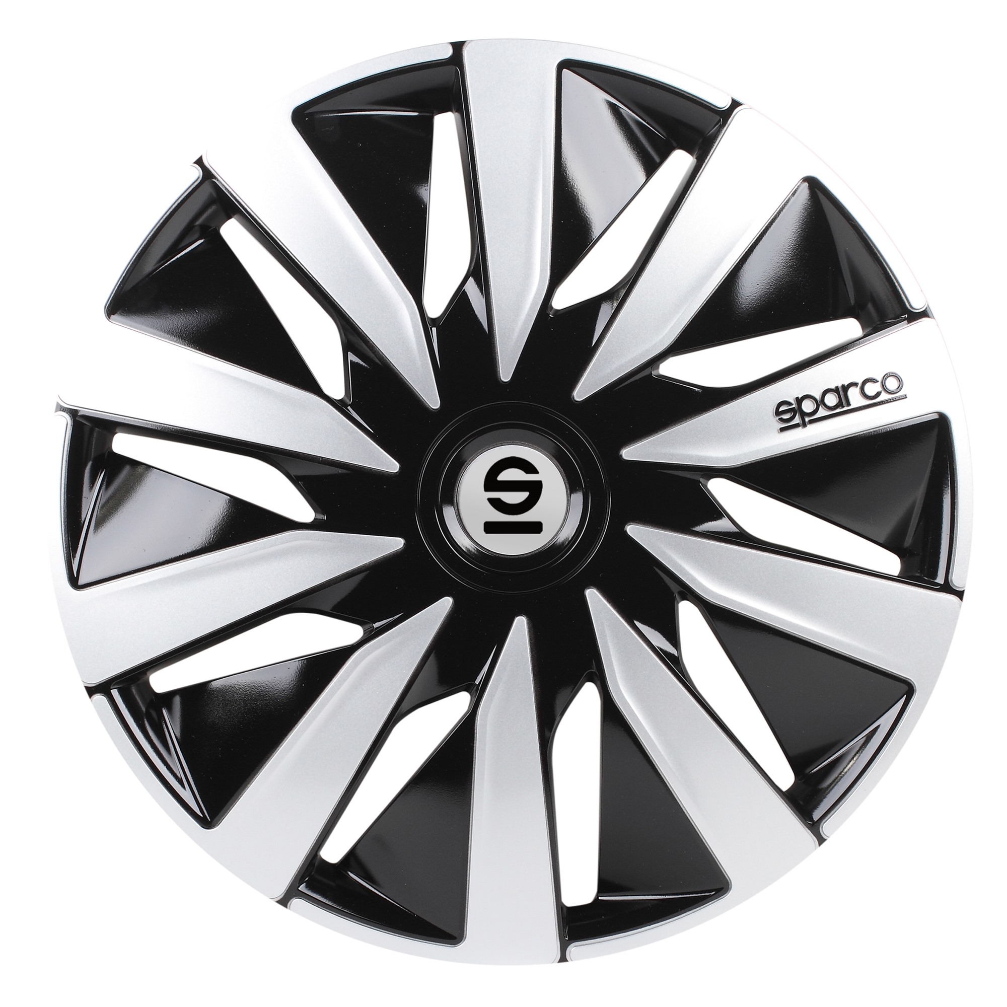 Wheel covers Lazio 14  black-silver 4pcs Sparco