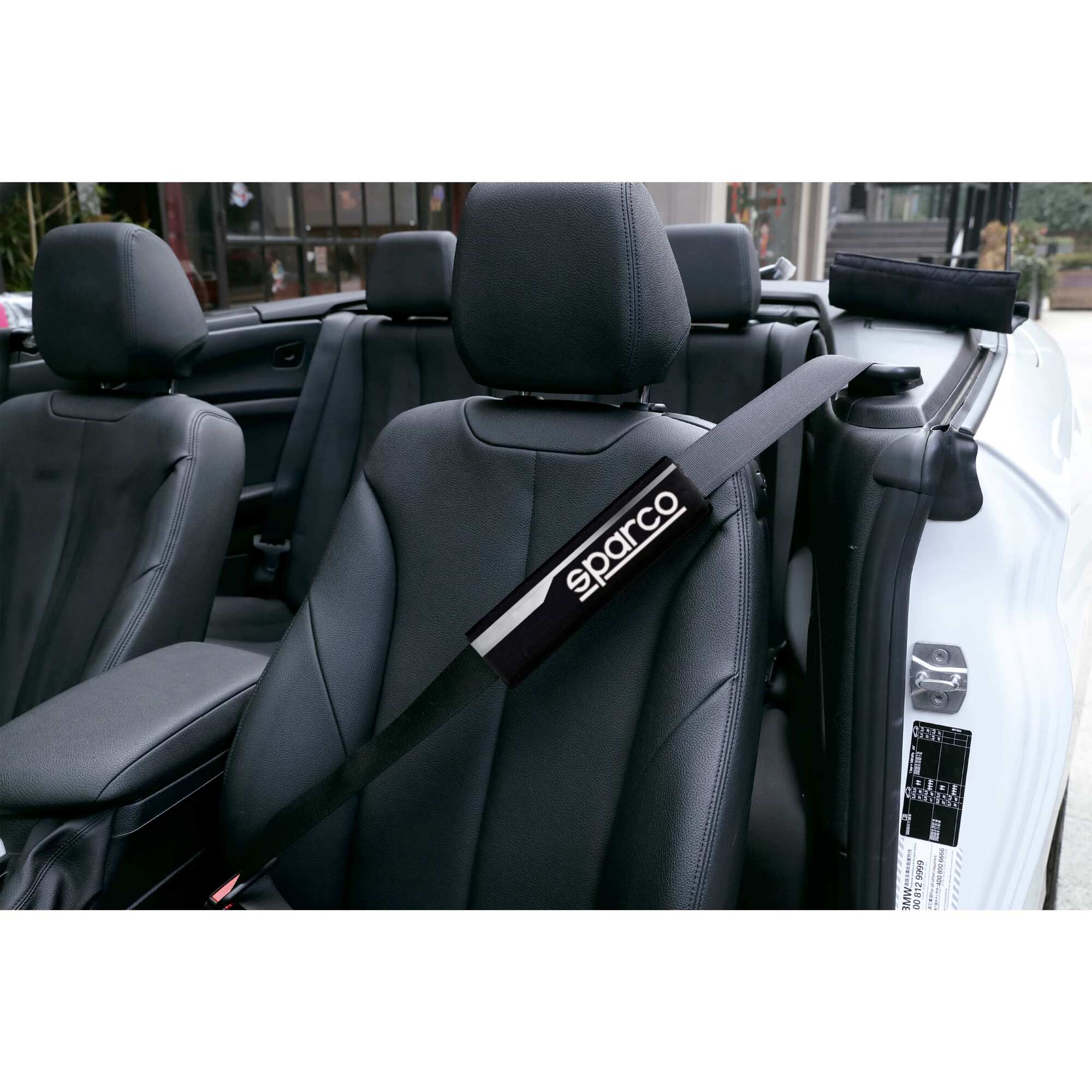Seat belt pads Sparco 2pcs Black Sparco