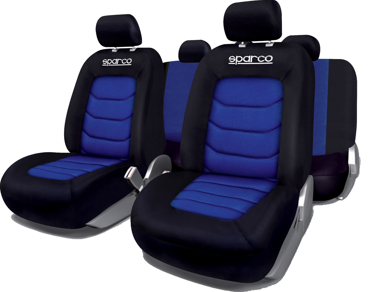 Κάλυμμα καθισμάτων Πολυεστερικό μπλε-μαύρο 4τμχ Sparco
