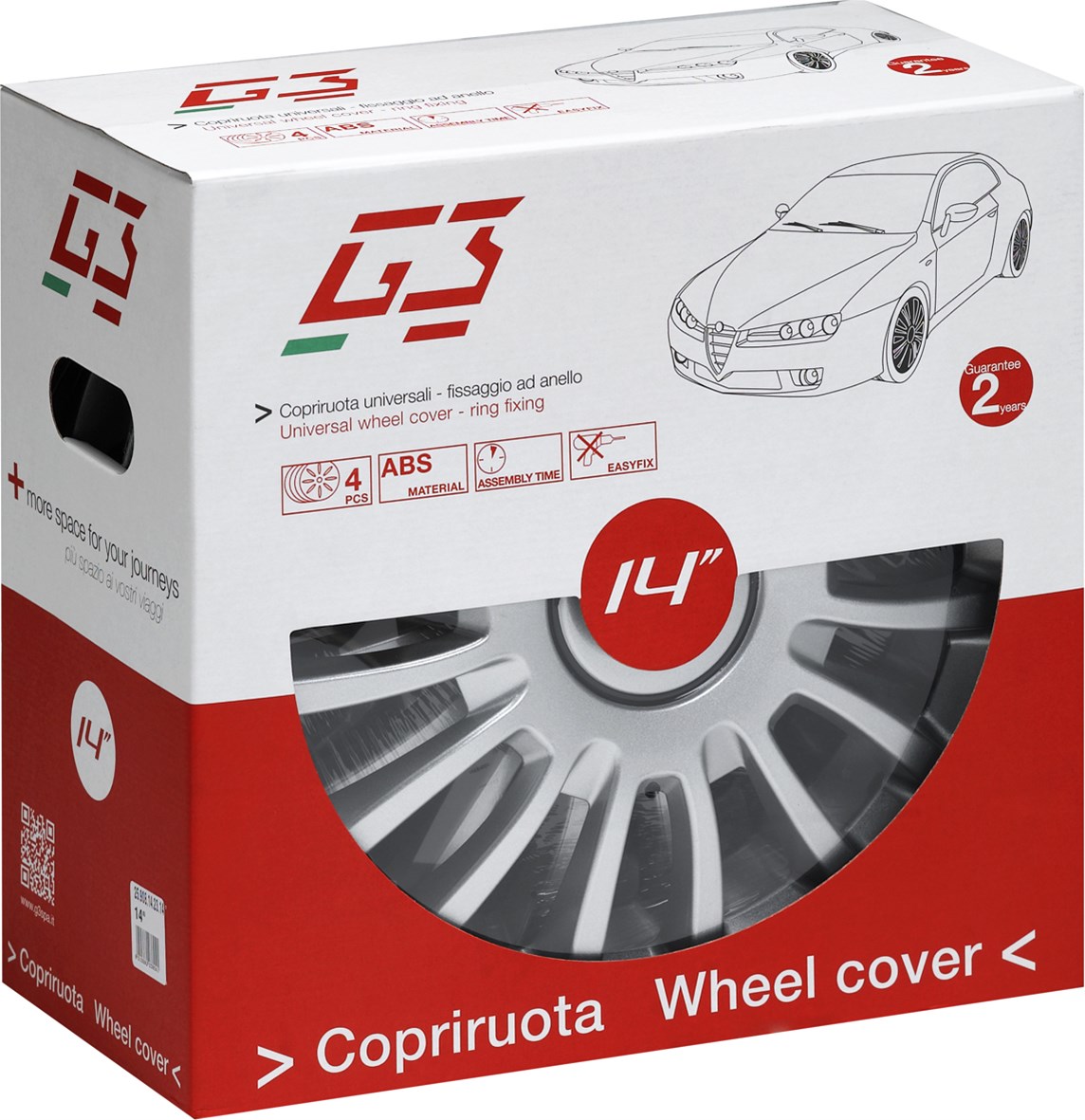 Wheel covers 13  silver 4pcs G3