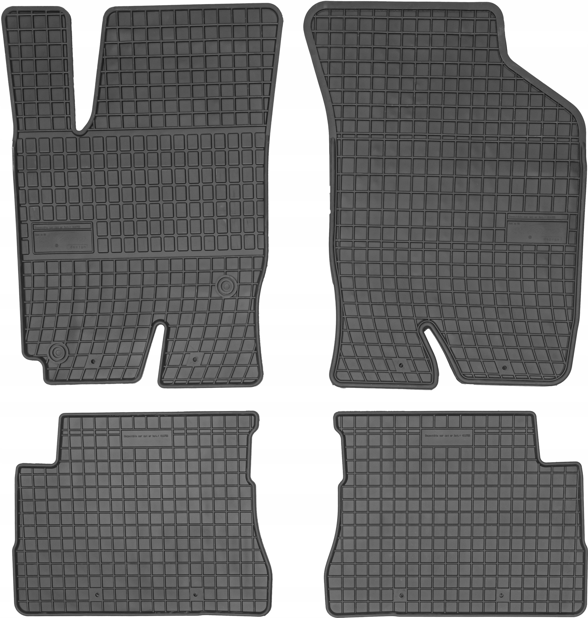 Rubber car mats for Hyundai Getz 2002-2011 4pcs Frogum