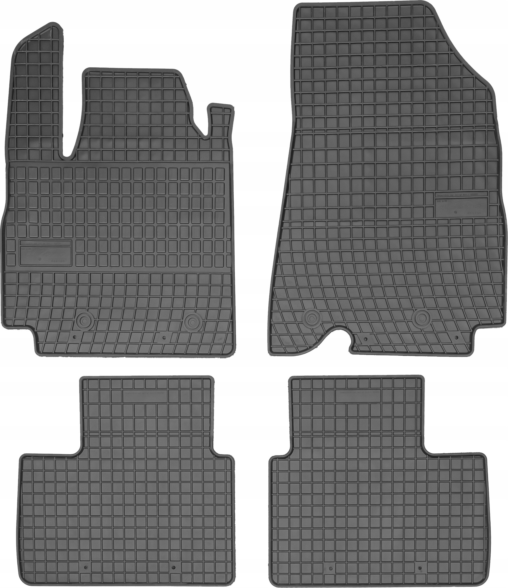 Rubber car mats for Renault Arkana 2019-> 4pcs Frogum
