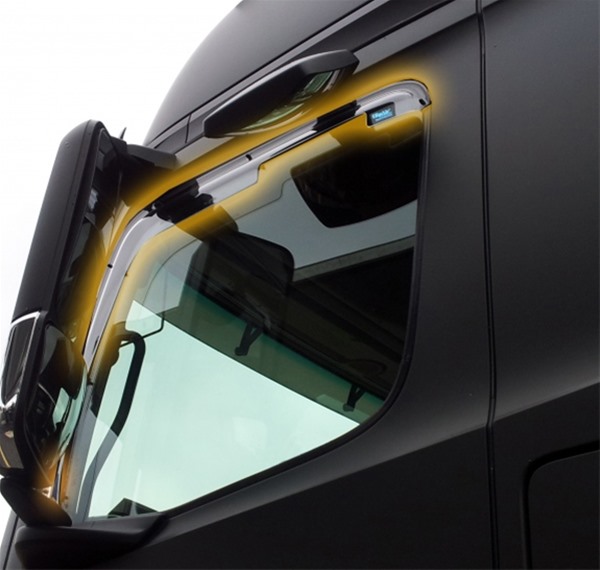 Front wind deflectors for truck Iveco Daily 2014-2019 2-3D (upper) 2pcs Climair