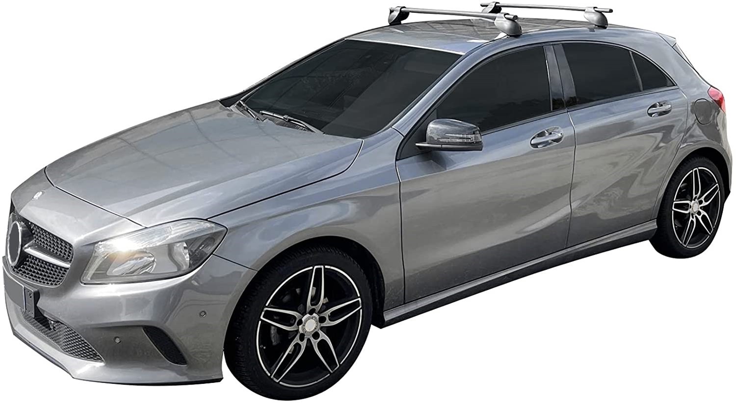 Iron car roof bars with Logico feet and 50kg endurance 112 cm Megane 2002-2008 3-5D no sun roof Cam