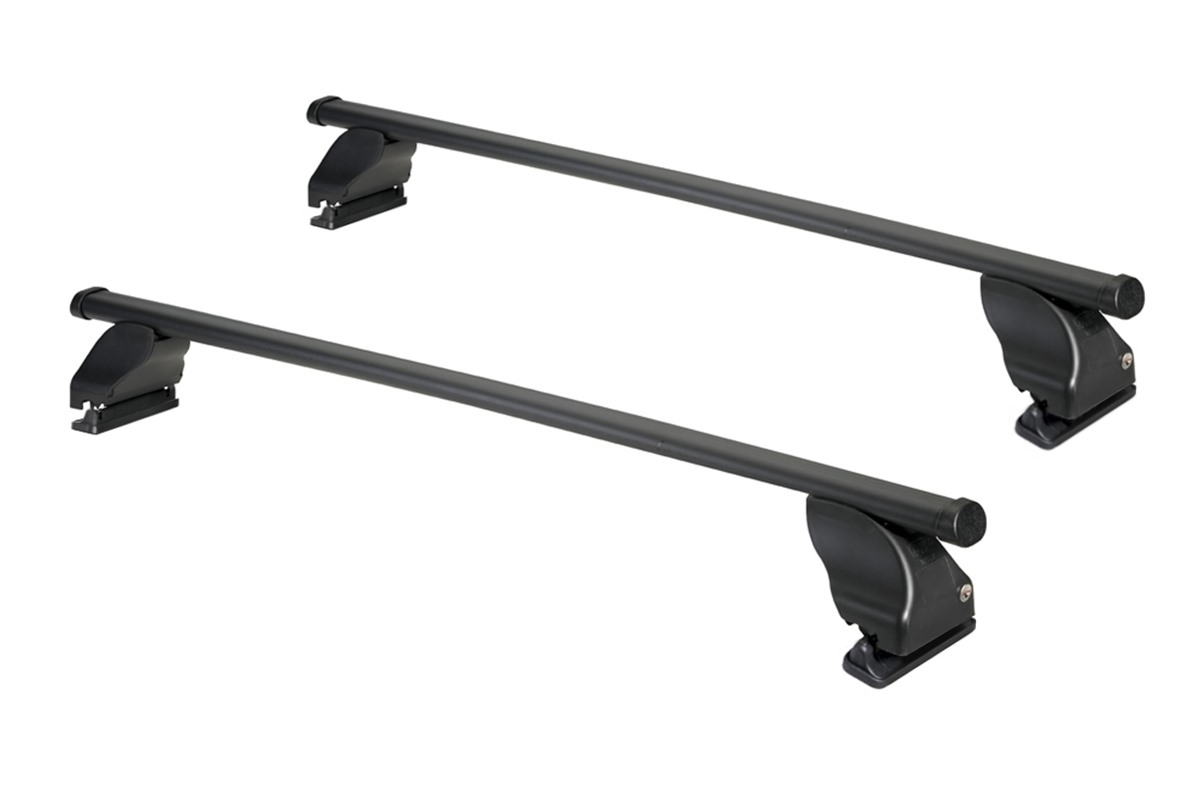 Set of iron car roof bars with feet 130cm for Seat Ibiza 5D 2017-> 2pcs Totus Cam